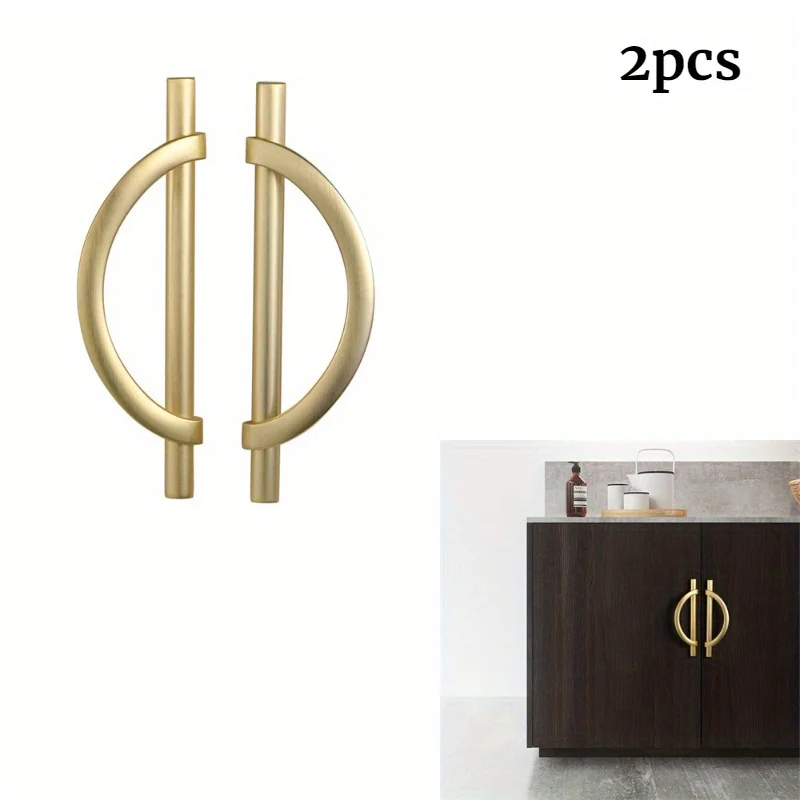 

2pcs Cabinet Pulls Drawer Pulls Half Moon Shape Cabinet Pulls Drawer Dresser Handles Kitchen Cupboard Handles Durable