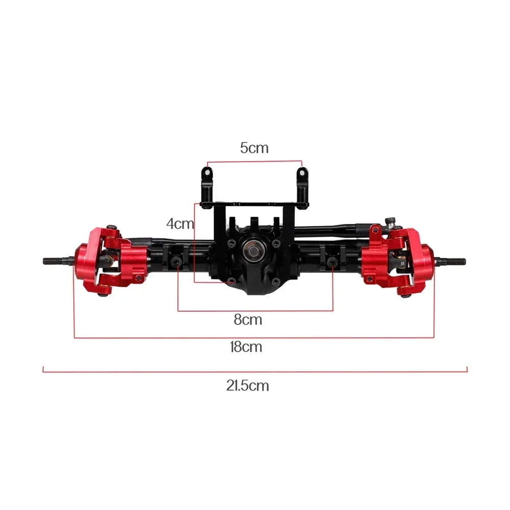 RC Car CNC Metal eje delantero/trasero con Protector para 1:10 coche trepador de control remoto Axial SCX10 II 90046 90047