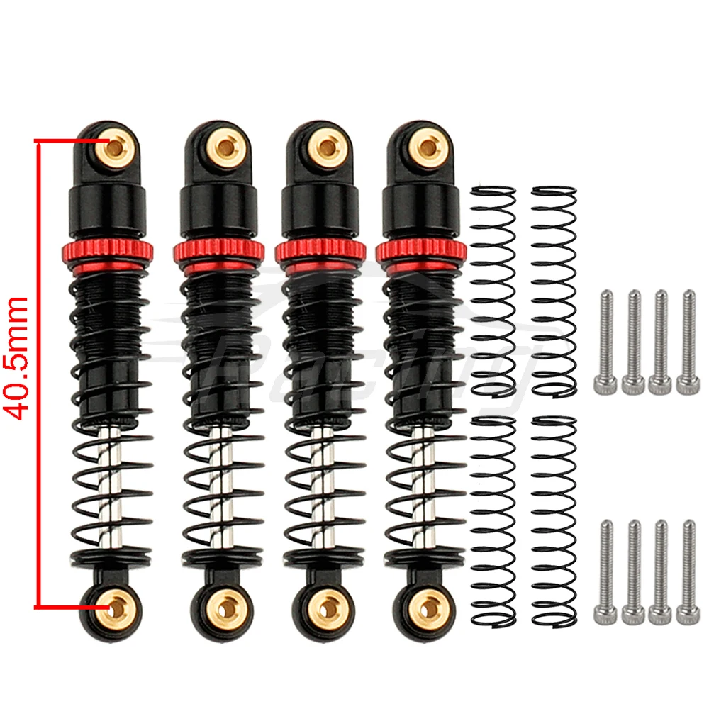 Metalen Demping Schokdemper 40.5Mm Olie Demper Voor 1/24 Rc Rupsband Auto Axiaal Scx24 C10 Ford Bronco Jeep Gladiator Schokdemper