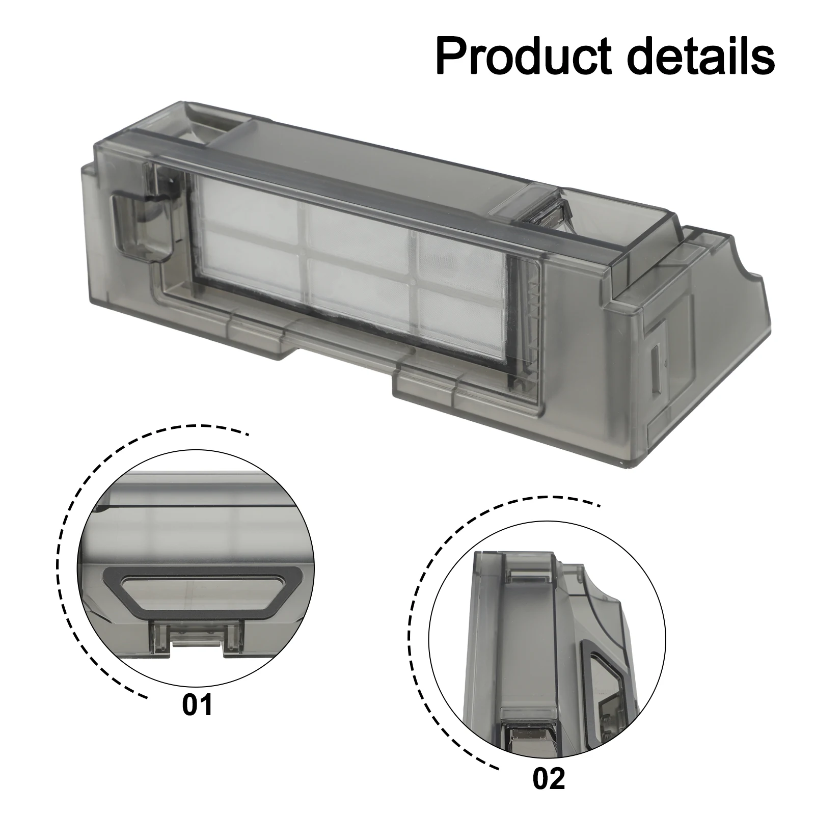 Replacement Dust Box for Z10 PRO D10 Plus Sweeping Robot Compatible Spare Part Offering Materials and Easy Installation