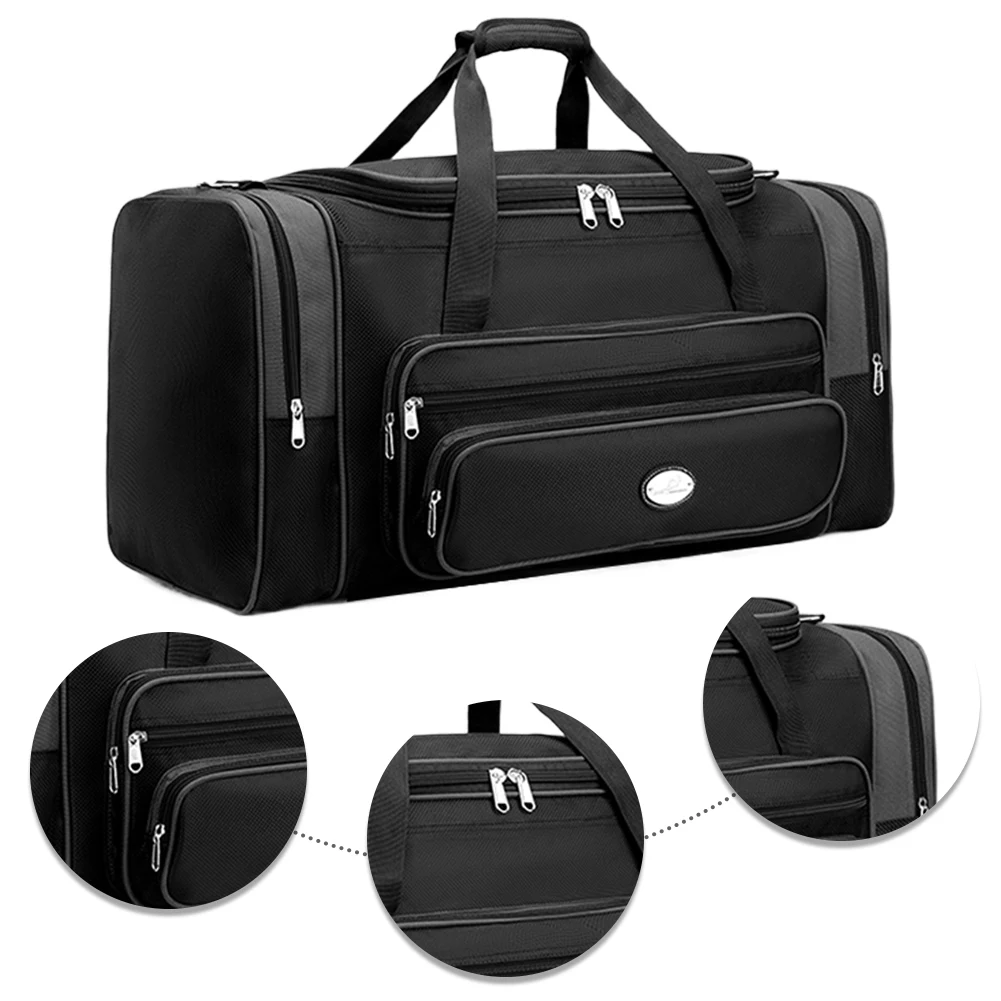 

Weekender Bag for Men Women Waterproof Overnight Bag with Shoe Compartment Adjustable Strap Tote Bag for Sports Bussiness Trip