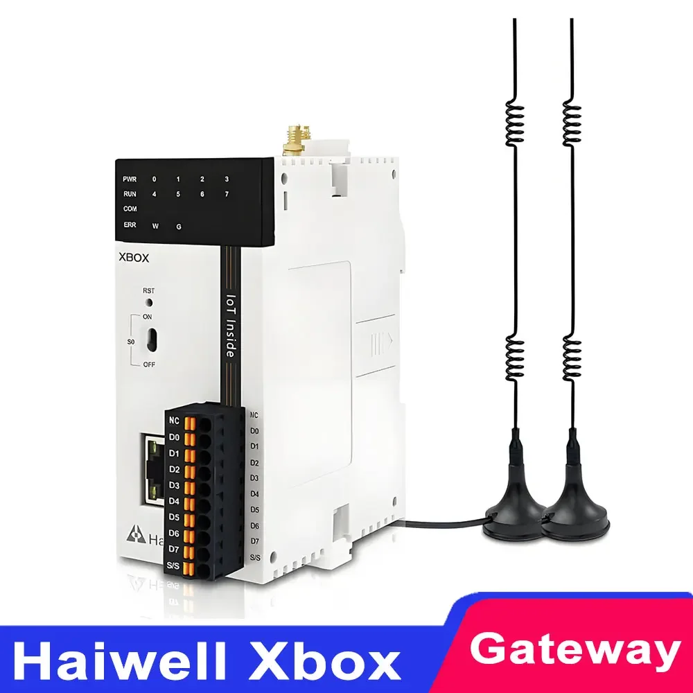 Haiwell SmartLink Gateway XBOX E Pro XBOX-E with Ethernet 4G WIFI Download HMI Program Gateway Use Mobile Phone As A Monitor.