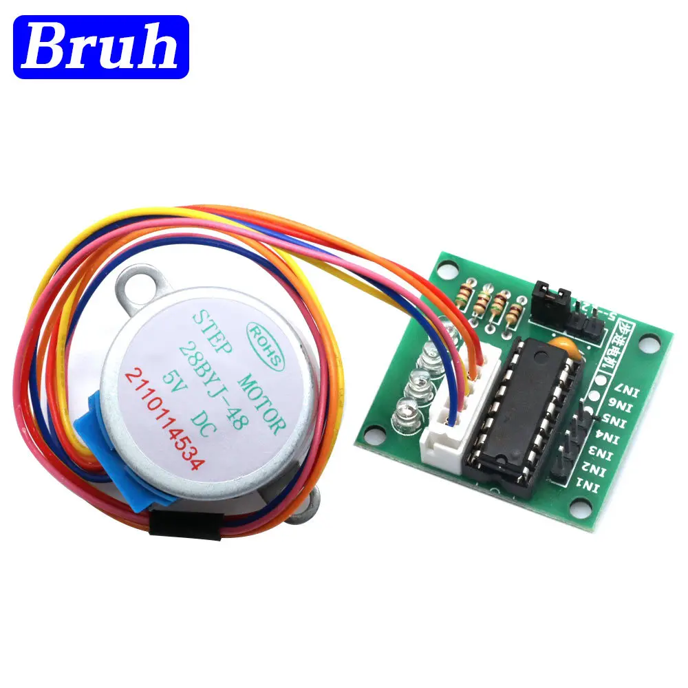 1LOT 5V 4-Phase Stepper Step Motor + Driver Board ULN2003 with drive Test Module Machinery Board for arduino Raspberry pi kit