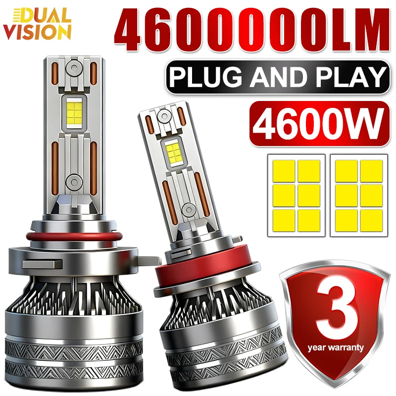 

4600W 4600000LM H7 LED Headlights Bulbs Canbus 5570 CSP Fog Lamps H4 H3 H11 H8 H9 H1 9005 9006 HB3 HB4 9012 HIR2 Car Lights 12V