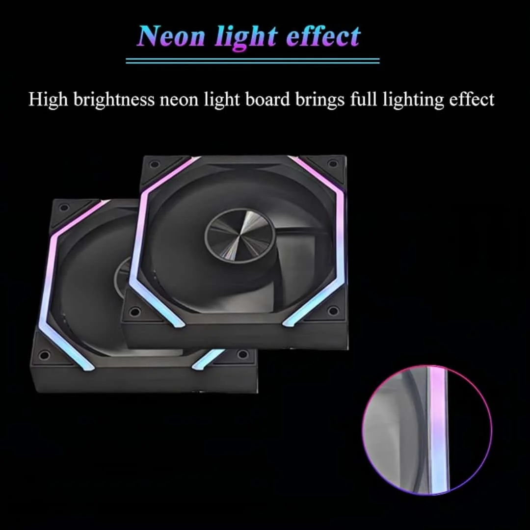 CX FUTRUE 120mm ARGB case fan, PWM temperature-controlled silent fan, CD pattern hub, ocean-view room computer cooling fan