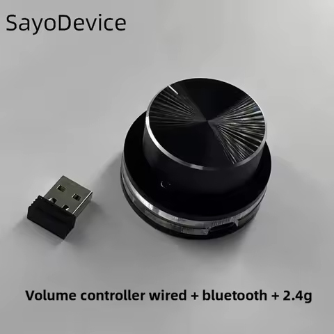 SayoDevice E1 Custom Volume Controller 2.4G Bluetooth Wired Multifunctional Knob Support Short-cut Surface Dial Mini Keyboard