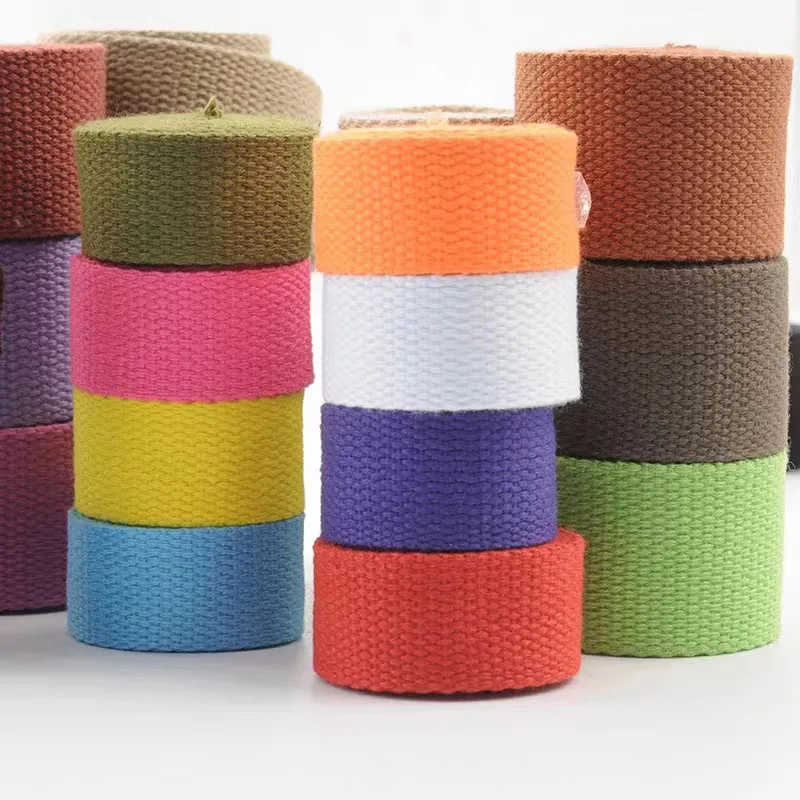 38mm 5meters Canvas Webbing Belt Bag Webbing Cotton Webbing Nylon Webbing DIY BackPack Strap Sewing Bag Belt Dog Accessories