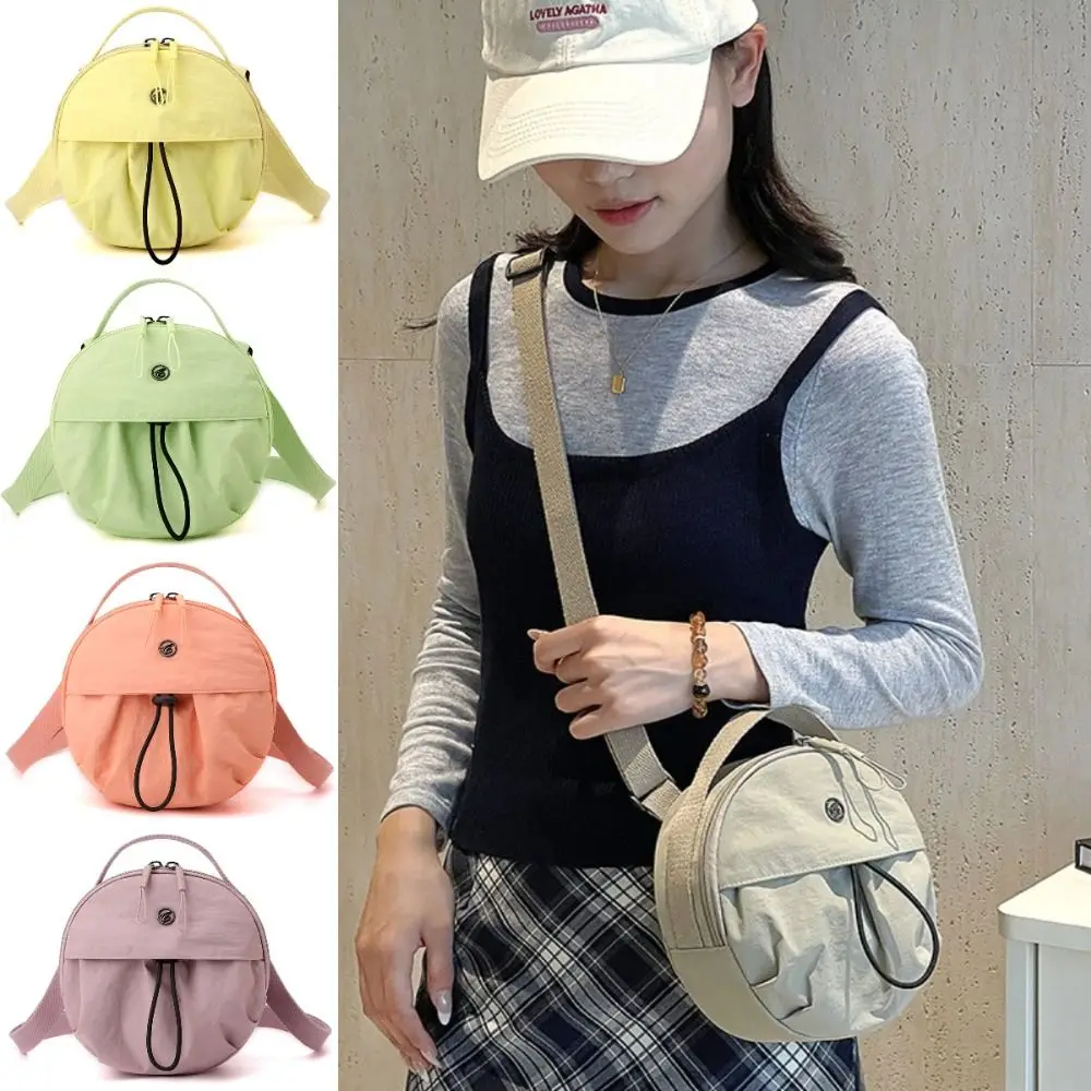 

Nylon Mobile Phone Storage Bag Large Capacity Korean Style Mini Crossbody Bag Solid Color Purse Single Shoulder Bag