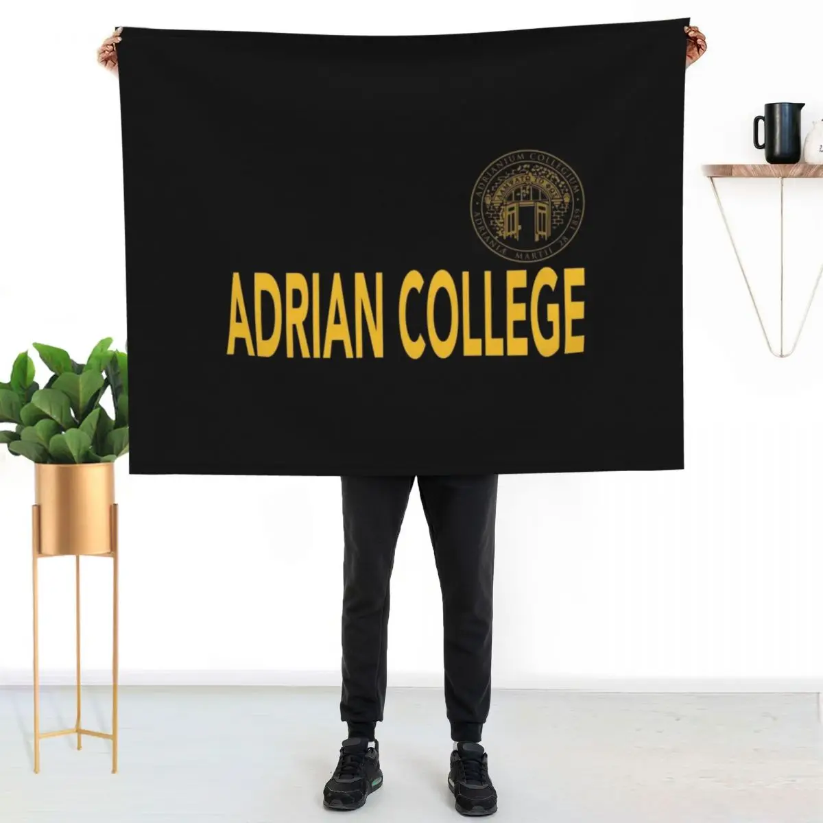 Adrian College Throw Blanket Reusable Durable Soft Blanket for All Seasons