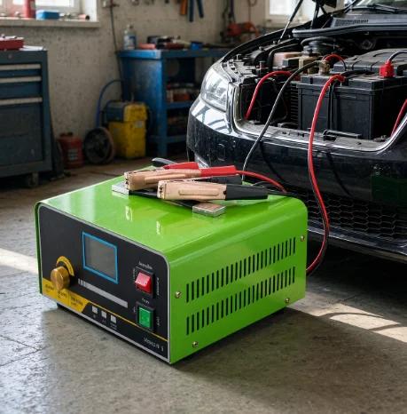 800W 12V/24V Smart Car Battery Charger, Multi-Stage Automatic Charger for Car/Truck/Motorcycle/Boat, Heavy Duty