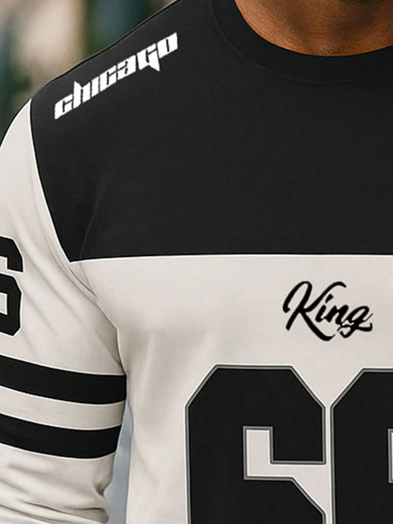 2026 Autumn/Winter Men's Round-neck Hoodie with Digital Print for Casual Sports and Outdoor Wear view 3