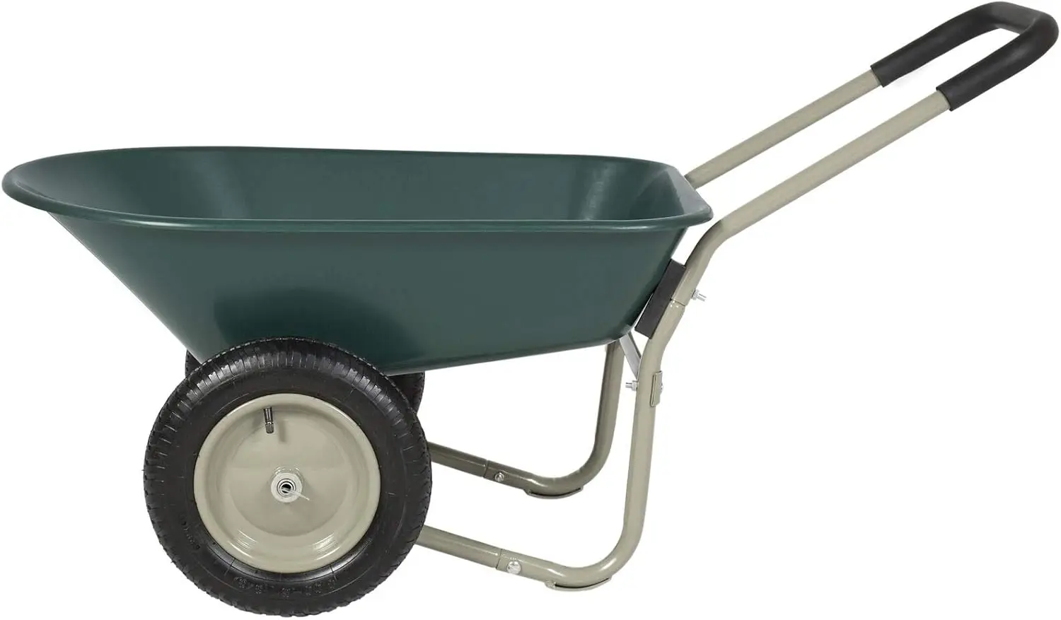 Rolling Mobile Heavy Duty Polyurethane 2 Tire Wheelbarrow Garden Cart Easy Loading And Dumping Utility Wagon Perfect For