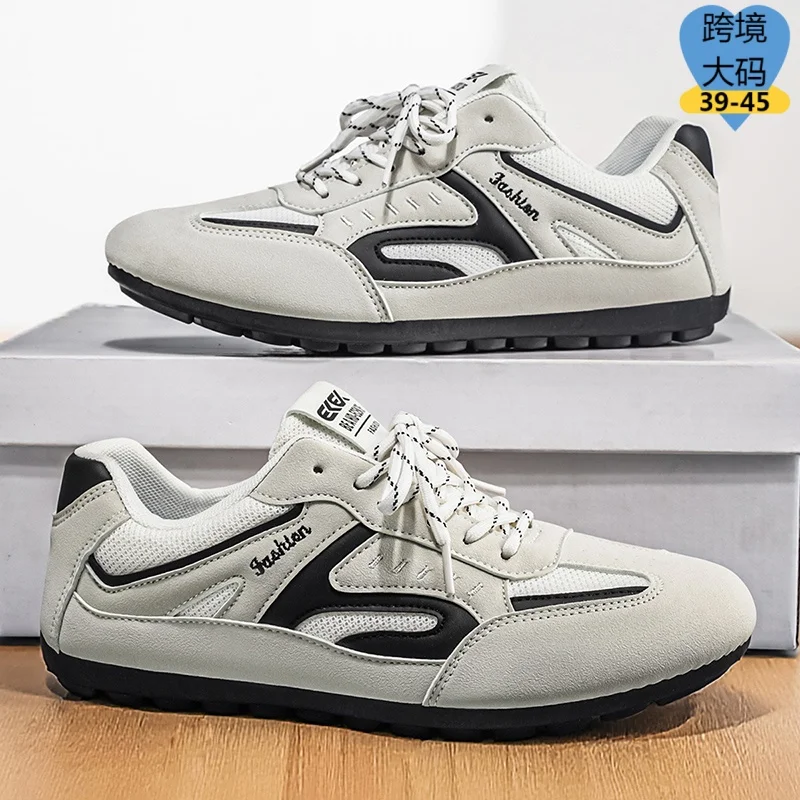 Men Lace Free Slip On Sports Shoes Minimalist Light Wear-resistant Daily Matching Style Shock Absorbing Walking Trainers