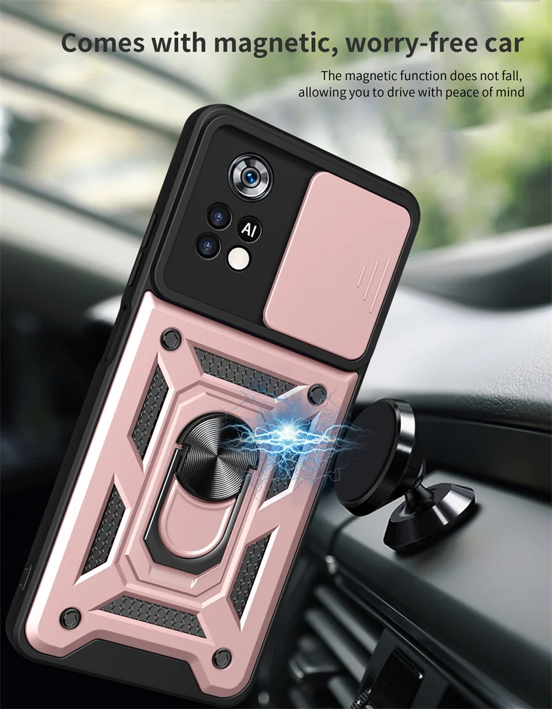 Shockproof Armor Case For Xiaomi Pocophone POCO X4 Pro 5G Car Holder Phone Cover For Mi Poco X4 Pro Camera Lens Protection Funda