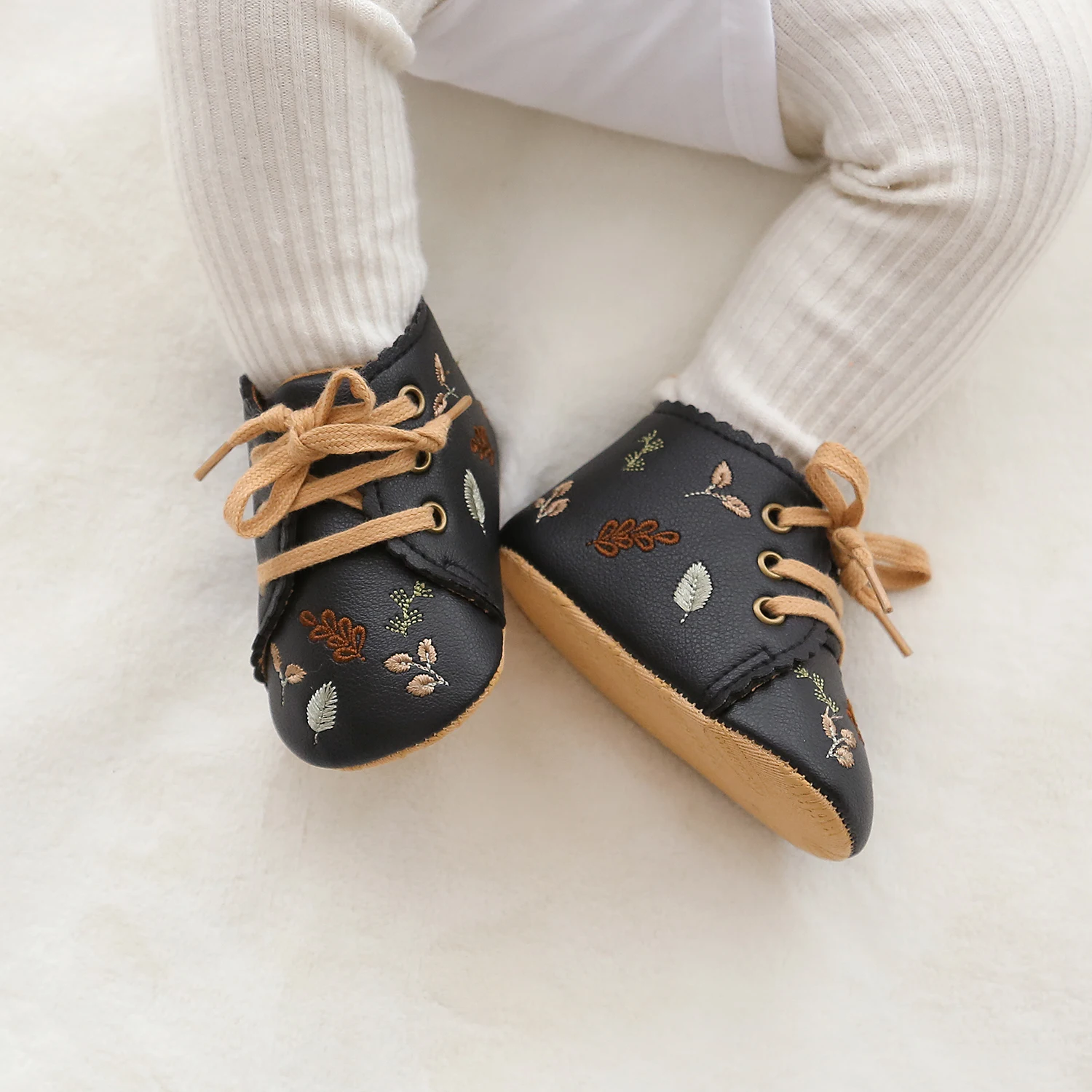 Baby Booties Newborn Infant Unisex Baby Girls Boys Velvet Rubber Anit-Slip Sole Shoes Toddler Fleece Cozy Winter Warm Prewalker