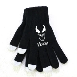 Marvels Venoms Boys Gloves New The Last Dance Anime Expression Mittens Kids Winter Touchable Screen Warm Accessory Children Gift