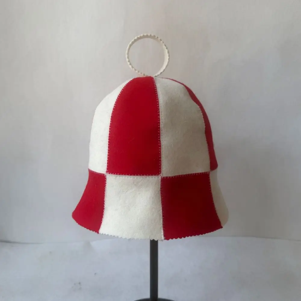 Natural Wool Sauna Cap Felt Hat Heat Insulation For Russian Banya Bath Spa Accessories Soft Breathable Protective Headgear