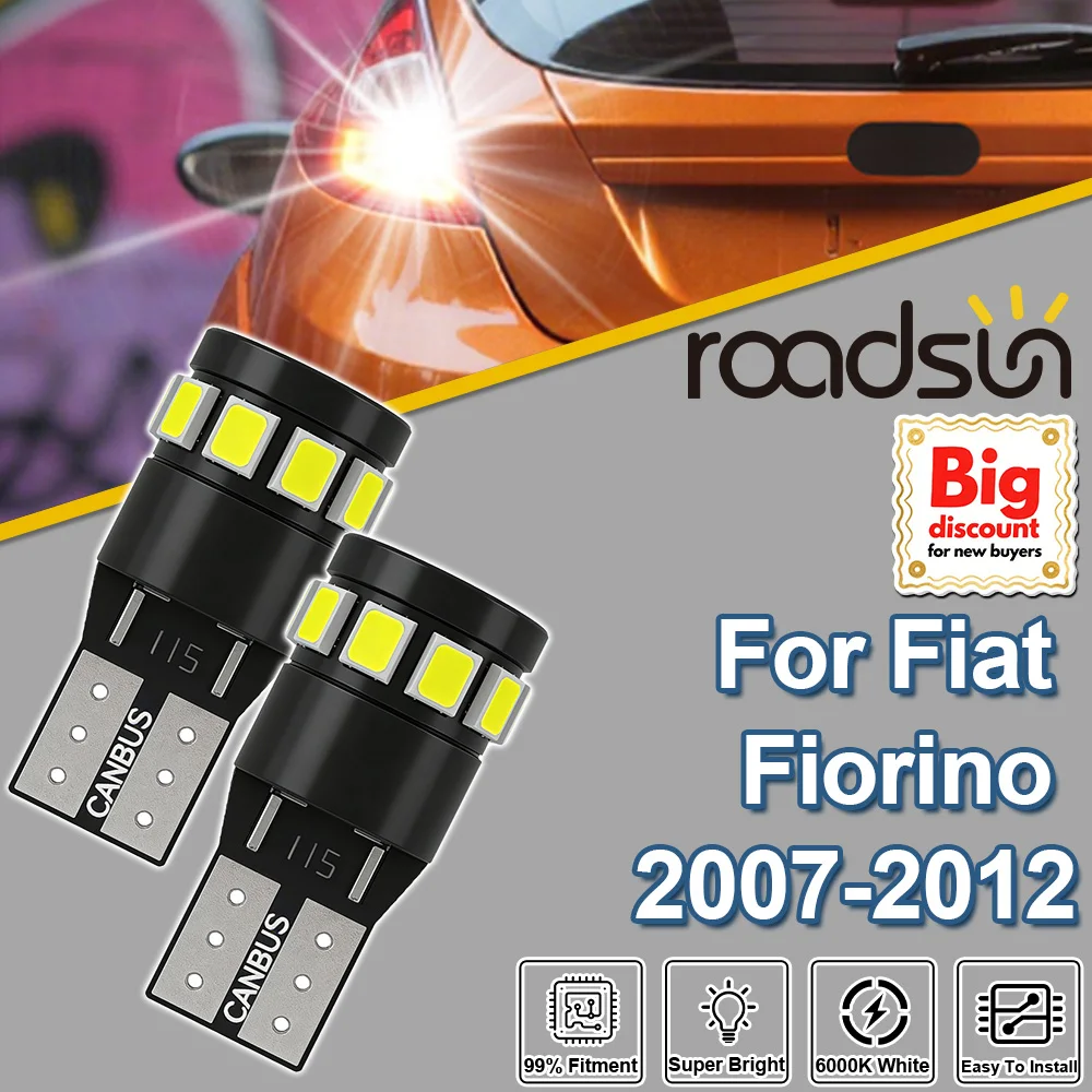 

Roadsun 2PCS Canbus Upgrade LED License Plate Light Ultra Lamp Bulbs For Fiat Fiorino 2007 2008 2009 2010 2011 2012 Accessories