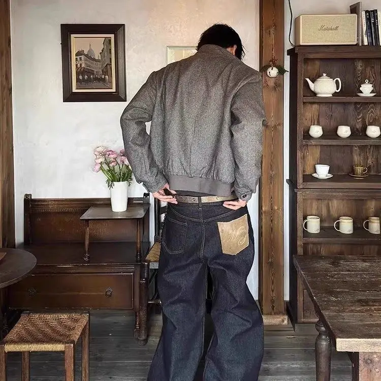 

American cleanfit Mamao Okayama Radix Beef Scimitar Original Color Washing Jeans Pants jeans shorts man