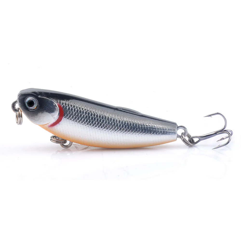 1Pc Top Water Pencil Fishing Lure 5.7cm 4.8g Floating Dog Walking Wobblers Tackle Artificial Hard Bait With 10# Hook​s For Bass