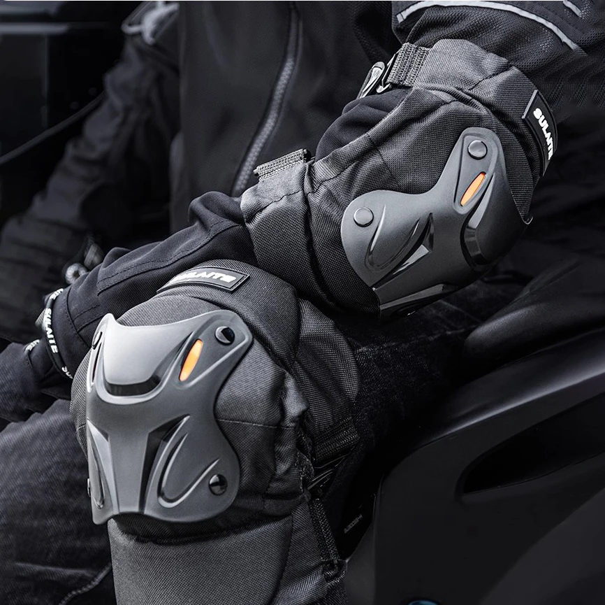 

4Pcs Adjustable Knee & Elbow Pads for Men's Motocross Racing with Anti-Slip Design & Breathable EVA Foam Moto Protective Items