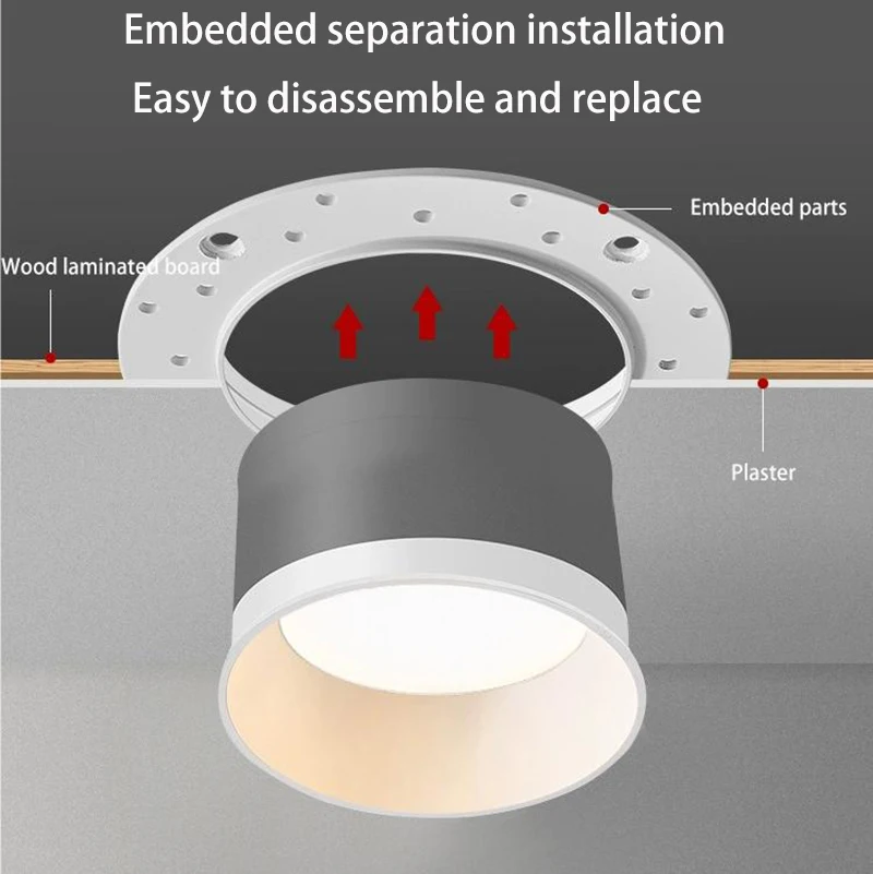 Led Borderless Downlight Embedded Trimless Ultra-thin Down Light Dimmable Tuya ZigBee Ceiling Lamp For Living Room Kitchen