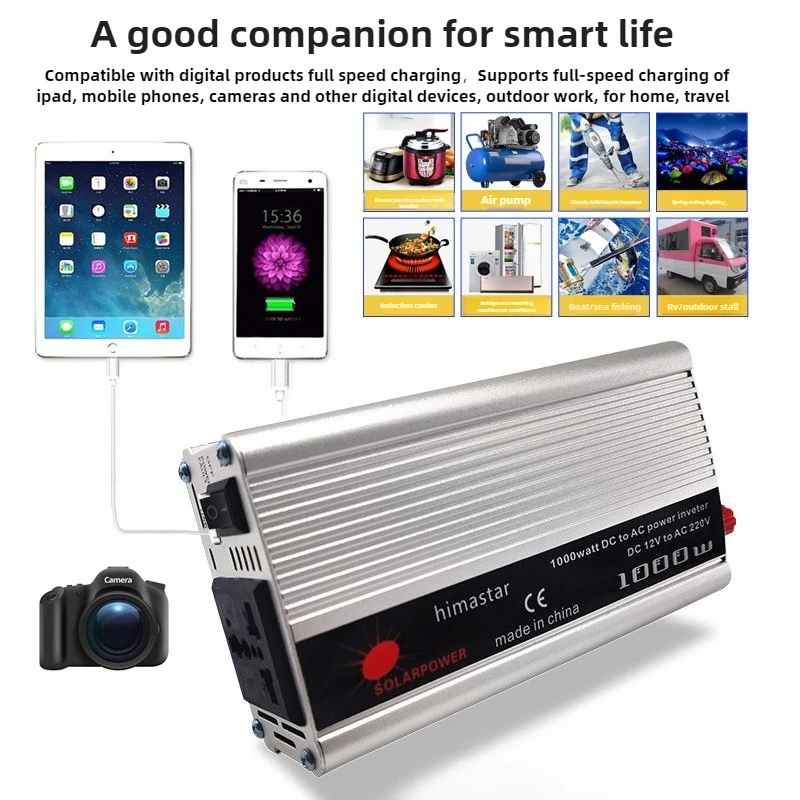 2000 ワット 1000 ワット 500 ワット電源インバーター 12 V から AC 220 V 車載高周波車の電源インバーターアダプターユニバーサルソケット充電器