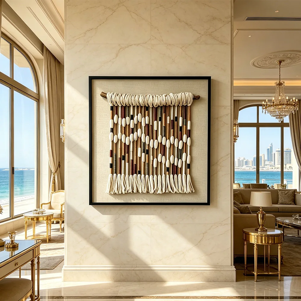 tt& Boho Tropical Textural Organic Sculptural Handwoven Framed Wall Fiber Art  for Resort and Hotel Projects~*