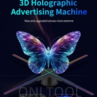 Newest P65 HD 3D Hologram Fan Projector LED Sign Holographic Player support Video Shop Advertising Display Festival Light