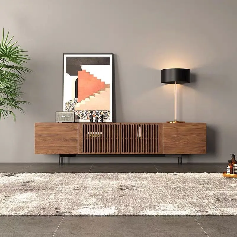 Nordic lacquered TV cabinet living room audio-visual cabinet modern and simple
