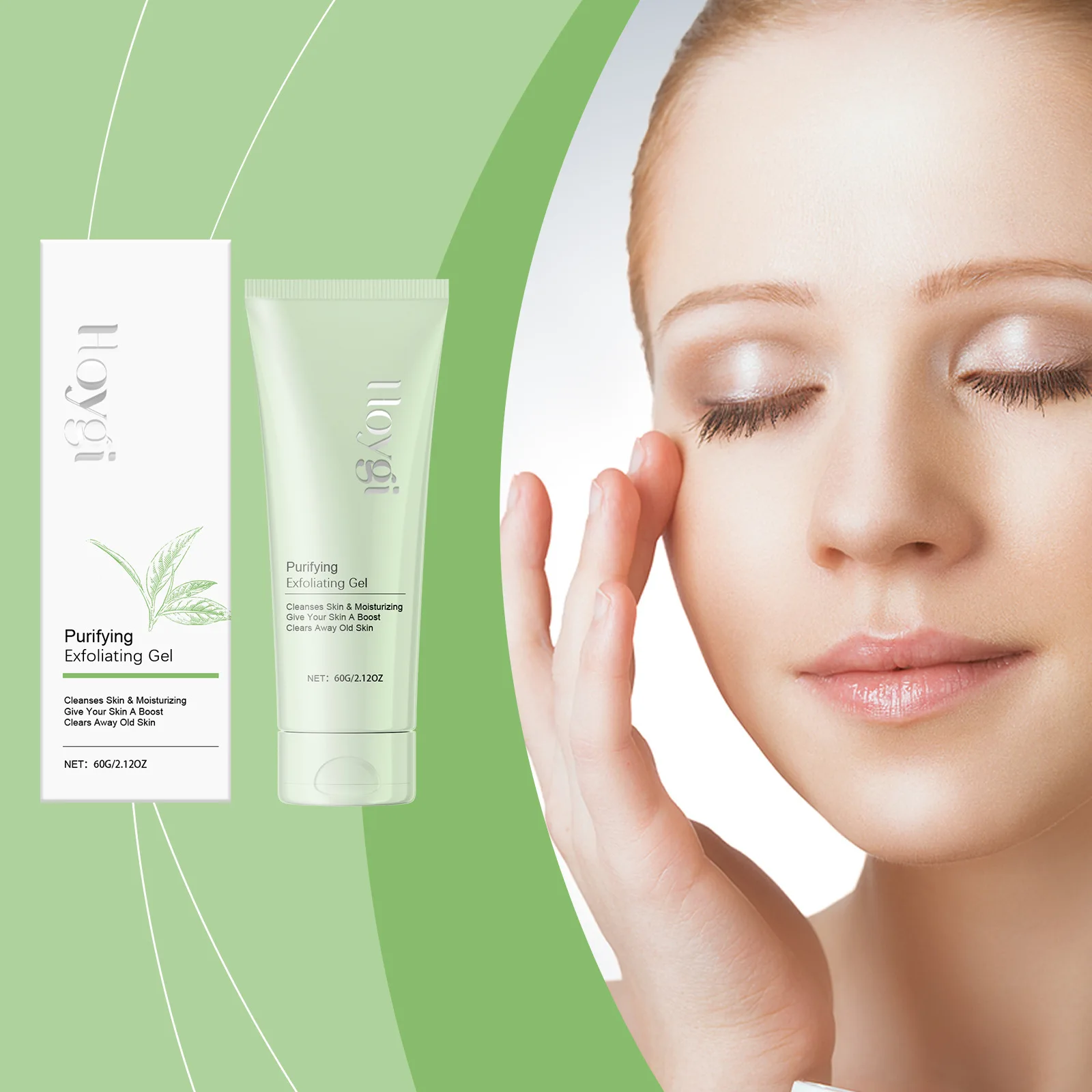 

Exfoliating Gel for Sensitive Skin | Gentle and Skin-friendly, Soothes and Moisturizes Skin, Improves Skin Tone and Texture