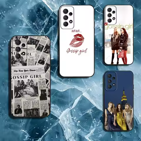 GossipS G-Girl S-show Phone Case For Samsung Galaxy A13,A21s,A22,A31,A32,A52,A53,A71,A80,Soft Black Shell