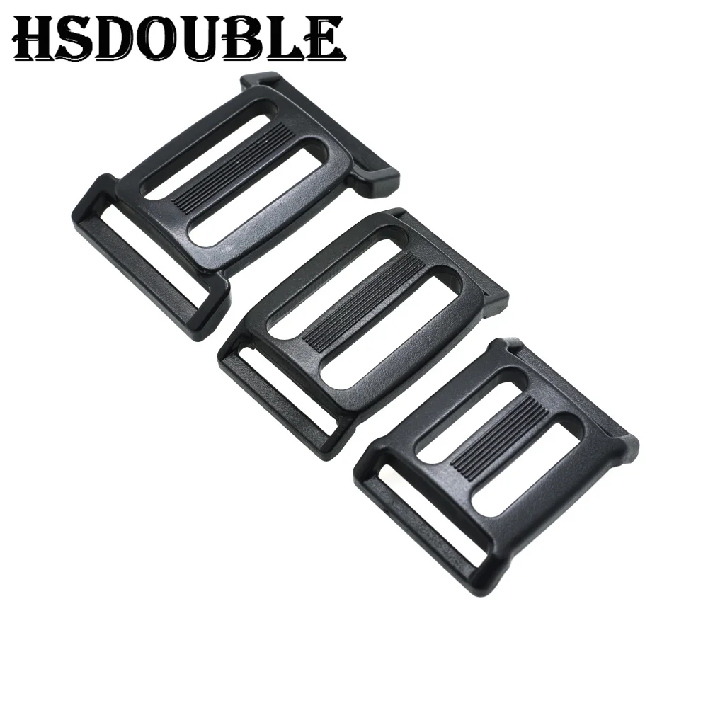 10 Pcs/Pack Plastic Multi-function Tri-Glide Slider Adjust Arched Buckle for Ourdoor Backpack Bags Webbing