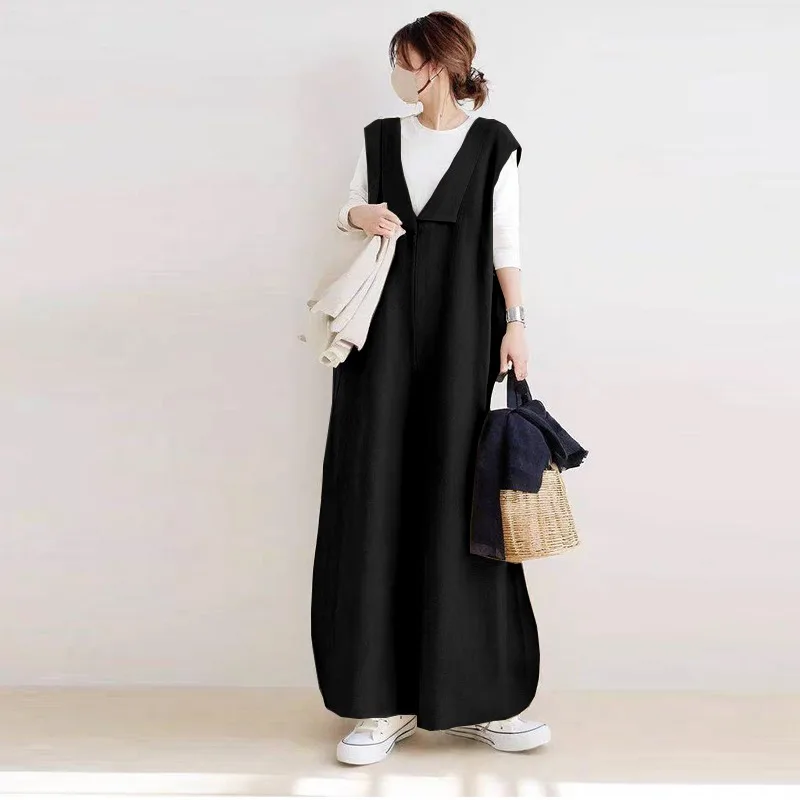 

Летние универсальные драпированные свободные утягивающие брюки с овальными бретелями, повседневные цельные комбинезоны для поездок на работу, другой материал