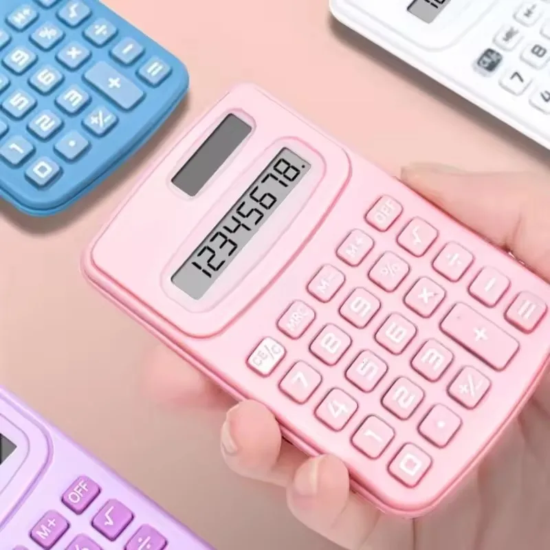 Solar Scientific Calculator Small Desktop Mini Calculators Large Display Cute Calculator Learning Auxiliary Portable Calculator