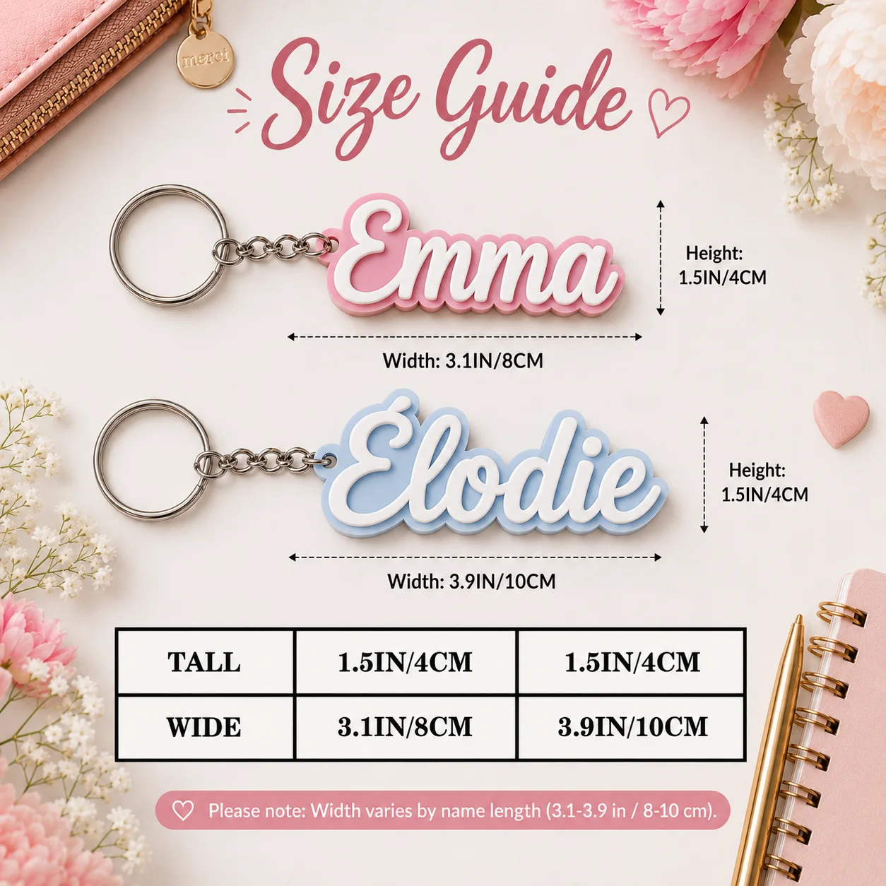 1pc/3pc/6pc Custom Double Layer Acrylic Name Keychain, Personalized 3D Raised Letters Keyring,Custom Name Pendant, Car Key Charm