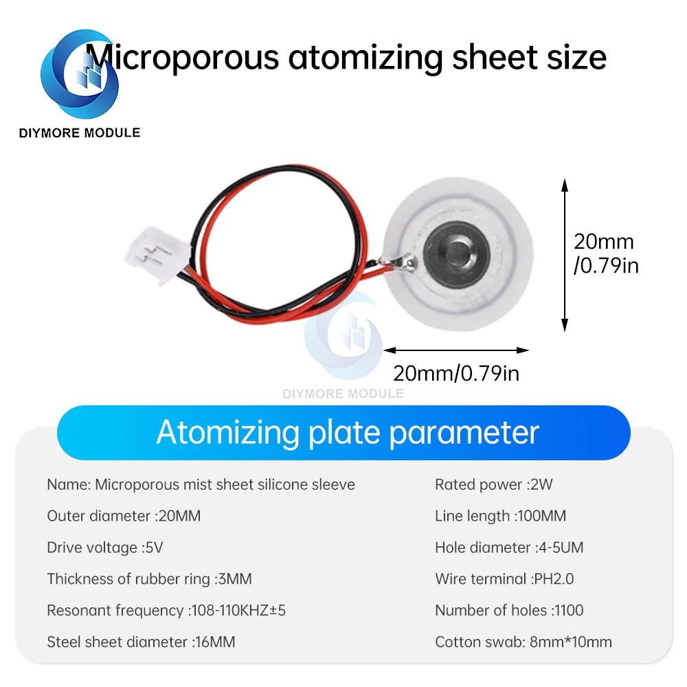 DC 5V Single Nozzle Intelligent Human Body Induction Spray Humidifier Module Ultrasonic Atomization Module Type-C Interface