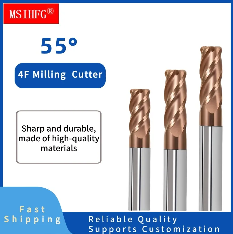 

HRC55 Round Nose Millling Cutter Tungsten Carbid End Mill CNC Tools Metal Steel Frez Router Bit Milling Cutter