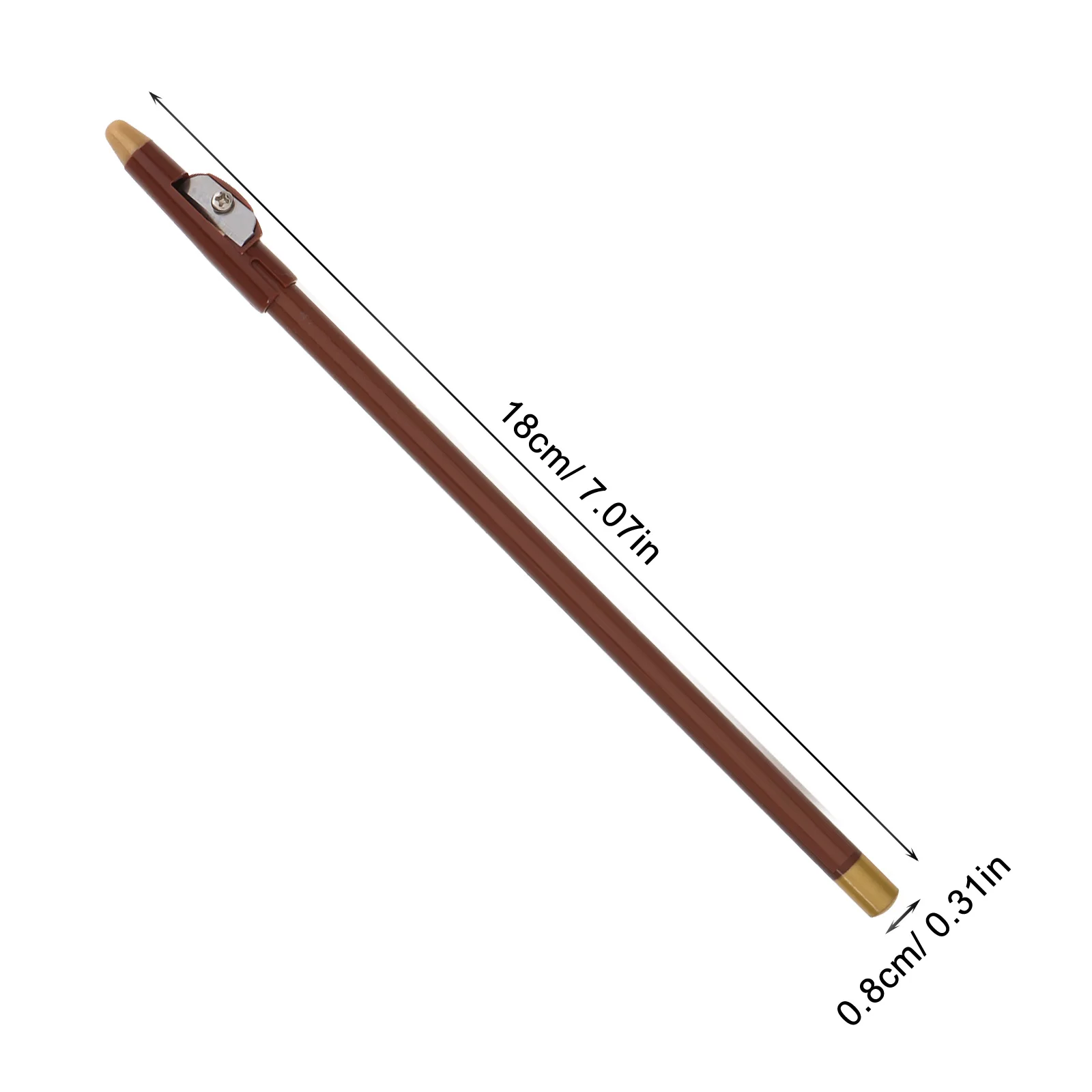 Crayon à sourcils étanche, Portable, double usage, Eyeliner, avec taille-crayon, outil de maquillage, 12 pièces