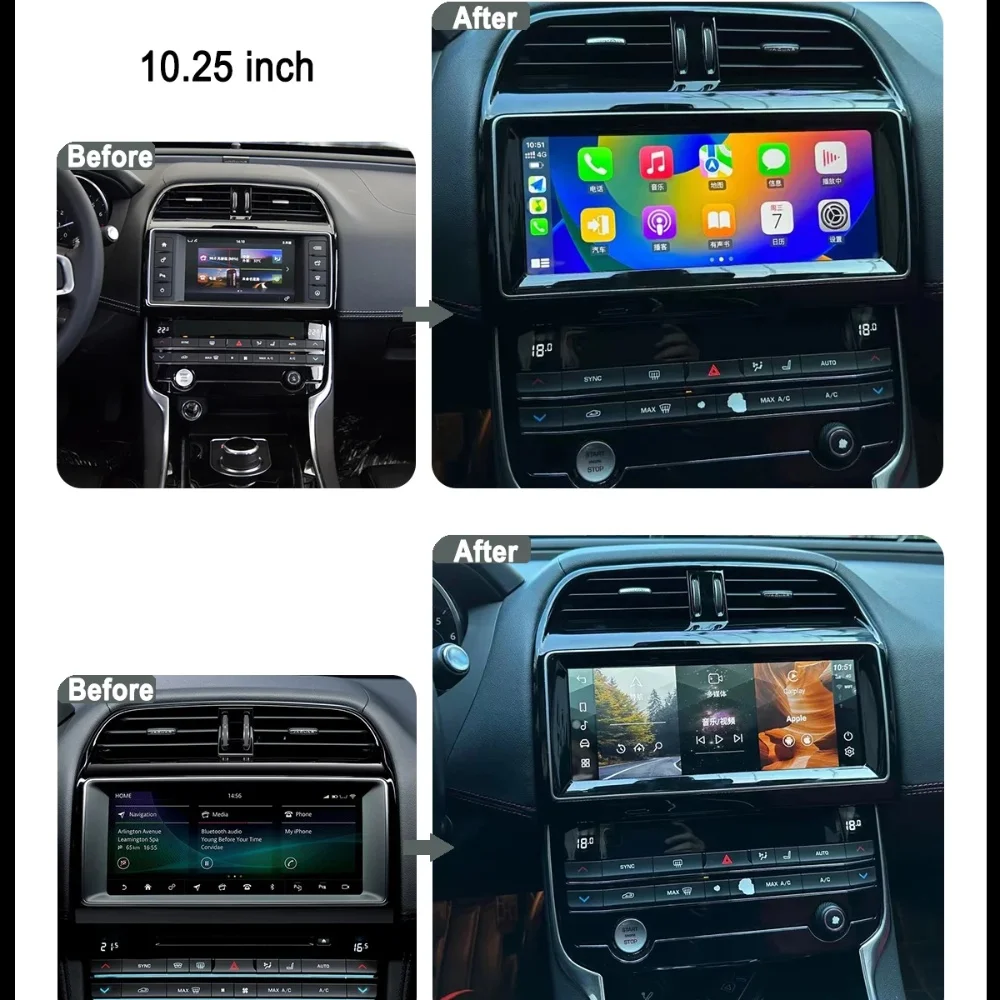 256 ГБ Android 13.0 DVD-плеер GPS-навигация для Jaguar F-Pace Fpace X761 2016 ~ 2019 Автомобильный радиоприемник 1080P Магнитофон Мультимедиа IPS