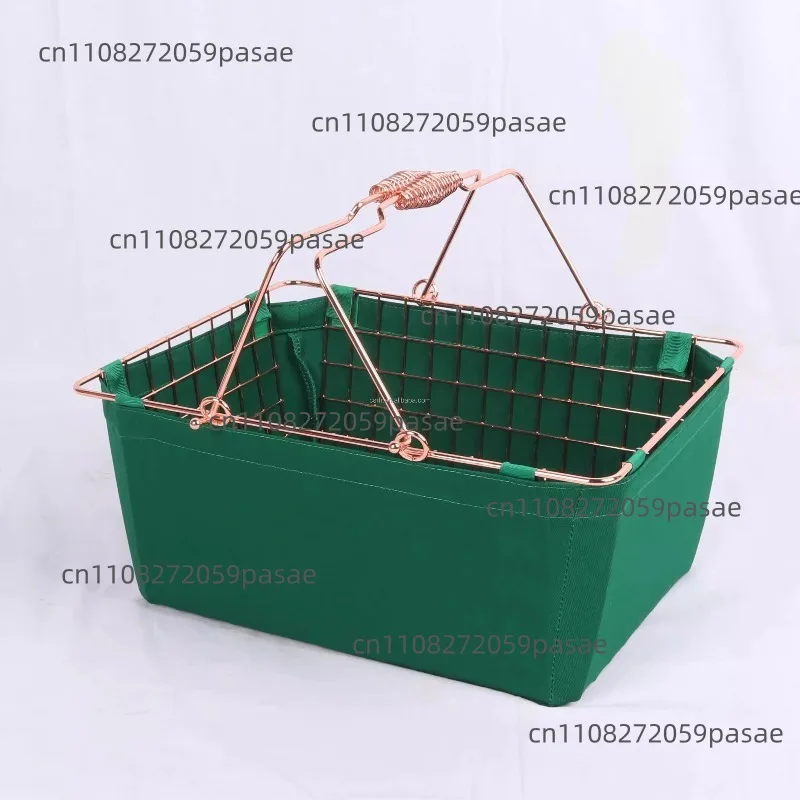 350*260*150mm 12L Thread Basket Cosmetic Shop Basket with Fabric Cover