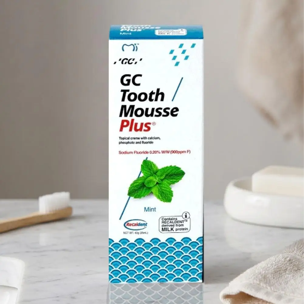 GC Tooth Mousse Plus Minze 40g, Fluorid-Zahnpflegecreme mit Recaldent, Zahnpflege zur Kariesprävention, für Erwachsene & Kinder – Detail 10