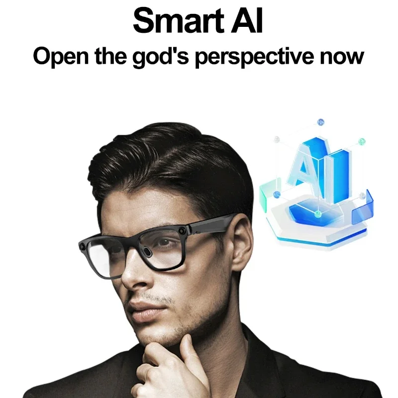 

Новые умные очки с искусственным интеллектом, встроенная камера с искусственным интеллектом, 20 МП, перевод голосового управления, Wi-Fi, Bluetooth 5,4, HD, интеллектуальные очки для видеосъемки