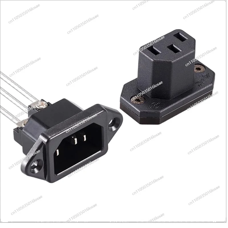 

Power Cord Extension Cable Computer 90 Degree Elbow, Three-hole Ultra-thin Male and Female Plugs Computer C13 To C14