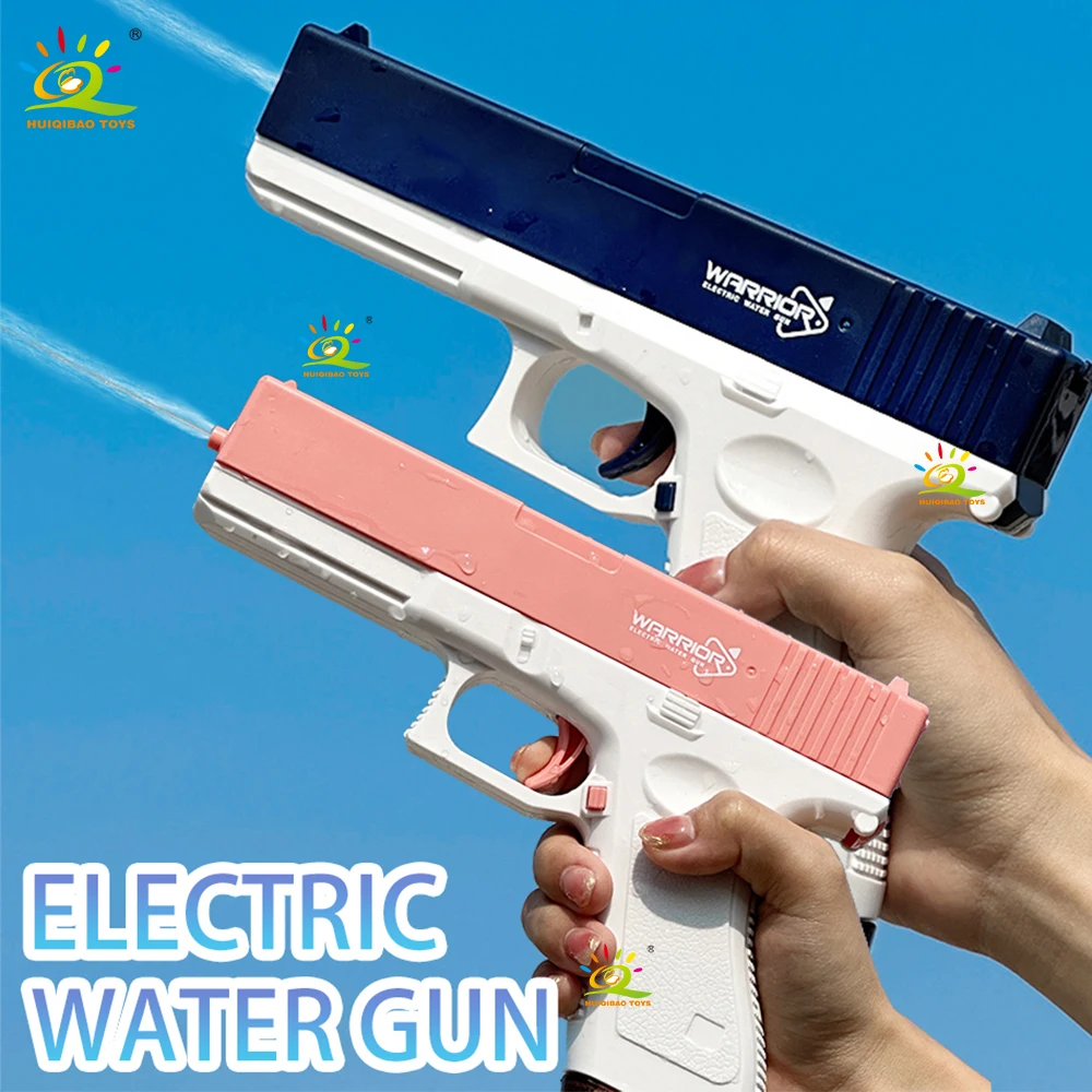Pistolet à eau électrique HUIQIBAO, jouets d'été pour l'extérieur, plage, grande capacité, tir amusant, piscine, jeu de tir pour adultes et garçons