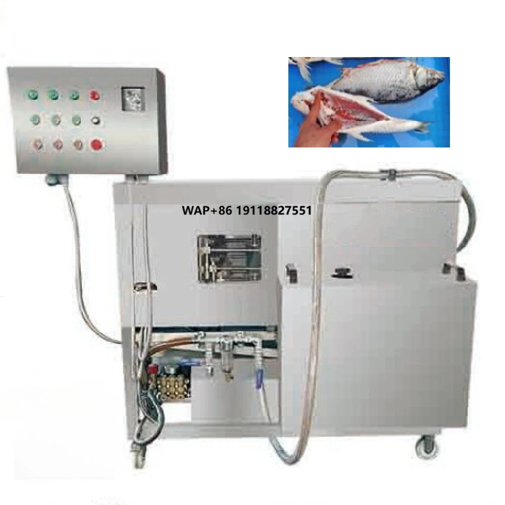 Vollautomatische Fischverarbeitungslinie mit Fischschlachtmaschine, Entschuppungsmaschine und Bauchöffnungsmaschine