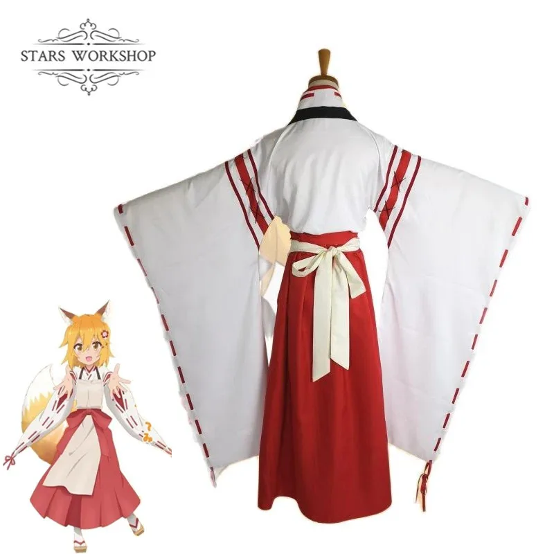 

qq34Anime The Helpful Fox Sewayaki Kitsune No Senko-San Косплей Костюм для взрослых женщин и девочек Юбка Униформа Костюм для Хэллоуина