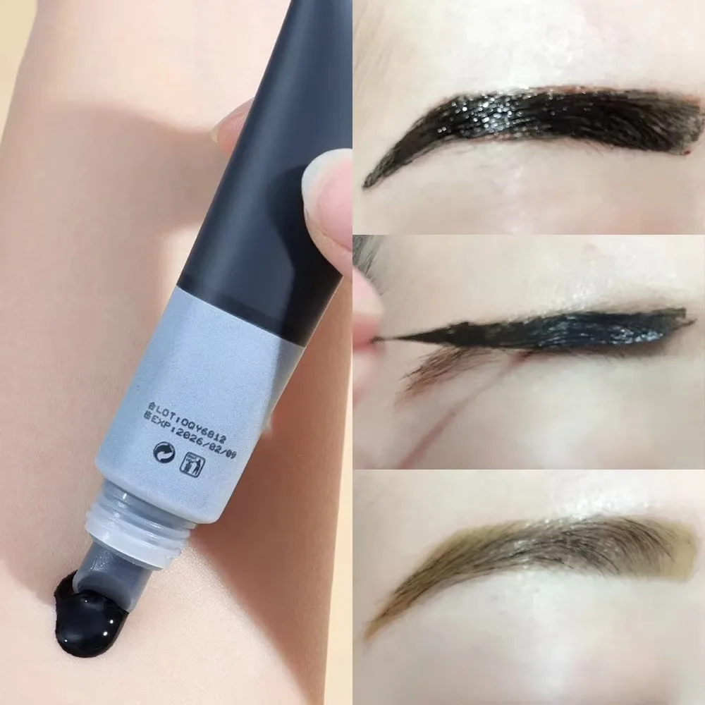 Gel para teñir cejas resistente al agua, maquillaje de larga duración, pigmento para tinte de tatuaje, maquillaje profesional para ojos, maquillaje en crema para cejas negro y marrón
