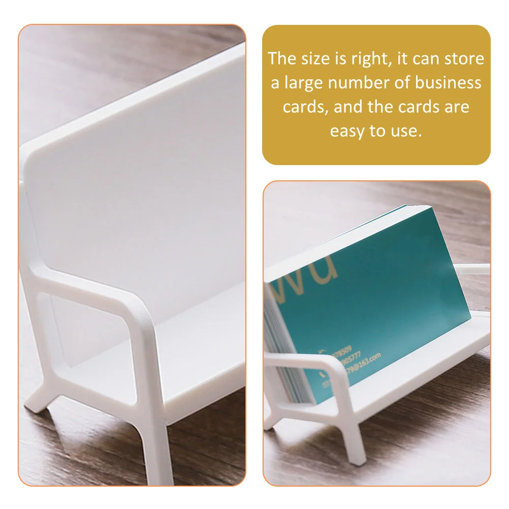 

2Pcs Sofa Shape Business Card Holder Large Capacity Organizer Desktop Card Stand Office Supply Business Cards Holder