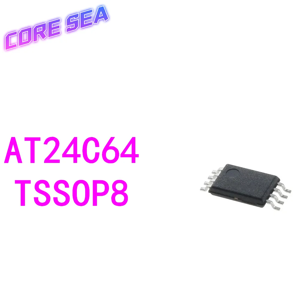 10PCS AT24C64 K24C64 10TU 10TI-2.7 patch TSSOP8 ultra-thin 24C64A